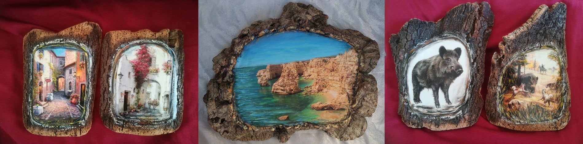 Souvenirs com diferentes imagens (á base de Cortiça) 